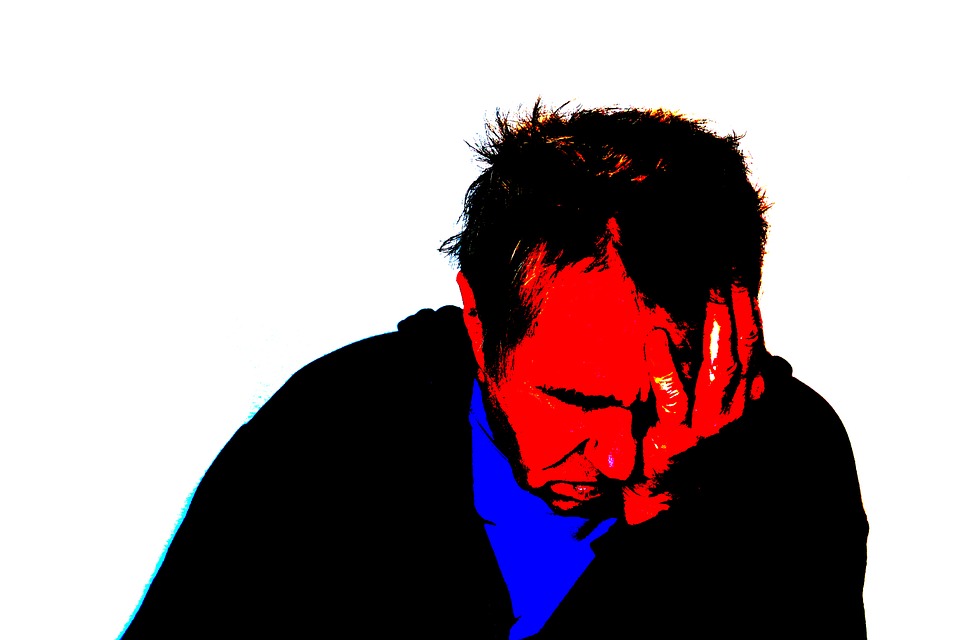 depressed man